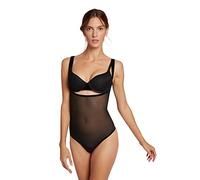 Wolford Tüllformender Stringbody für Damen, bequeme Form mit Stil, atmungsaktiver Stoff, Dessous-Body, Schwarz, 40
