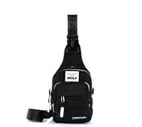 WOLFpak 4L Mini Tactical Sling Bag (Alpha Black White Accents) Kompakter Crossbody-Rucksack für Fitnessstudio, Reisen & EDC, taktische Umhängetasche mit mehreren Taschen, leicht, langlebig Sling Pack
