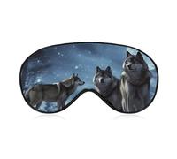 Wolfs Augenmaske, Seitenschlafmaske Leichte Augenbinde Schlafmaske Nasenpolster und Gummiband für Kinder Damen und Herren