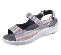 Wolky Delft 0392743-910 white multi Ligned Suede für Damen, bunt, Gr. 38 EU