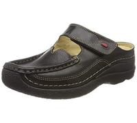 Wolky Damen Roll Slipper, 70000 Schwarz Gedruckt Leder, 39 EU