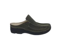Wolky Roll Slide Clog, Antique Nubuck, Pesto Green, Wechselfußbett, 0620213-709 Grün Gr. 43