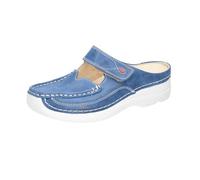 Wolky Roll-Slipper Clog, Fantastic Leather, Atlantic Blue, 0622736-804 Blau Gr. 38