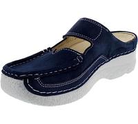 Wolky Roll Slipper Pantoletten Denimblue nubuck Größe 37