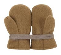 Woll Fleece Baby Fäustel dunkelbeige 56/74