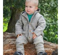 Woll Fleece Overall mitwachsend grau 68