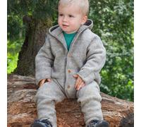 Woll Fleece Overall mitwachsend grau 92