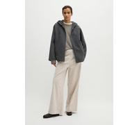 Outdoorjacke MARC O'POLO "aus hochwertigem Melange-Doubleface", Damen, Gr. 38, grau (schwarz granite melange), Obermaterial: 50% Wolle (Schafwolle), 47% Polyester, 3% Sonstige Fasern. Futter: 100% Pol