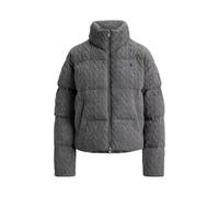 Woll-Kaschmir-Pufferjacke mit Zopfmuster XS Grey