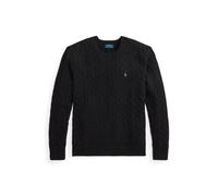 Pullover aus Kaschmir mit Logo-Stitching S men Black