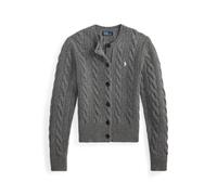 Woll-Kaschmirstrickjacke mit Zopfmuster XL Grey