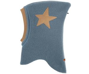 Woll Schlupfmütze Stern-Aufnäher blau 47