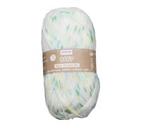 Wolle Baby Acryl weiß-grün gepunktet 200 m 50 g