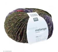 Wolle Rico Design - Creative Melange Chunky - 50 g - 53% Schurwolle, 47% Acryl rouge-violet