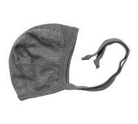 Wolle Seide Babymütze grau 50