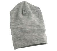 Wolle Seide Beanie hellgrau 62/68