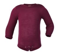 Engel Baby Body Langarm, Wolle Seide, Olive, 86-92
