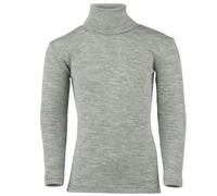 Wolle Seide Kinder Rollkragen Shirt langem hellgrau 140