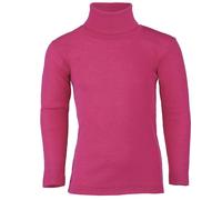 Wolle Seide Kinder Rollkragen Shirt langem himbeere 116