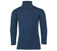 Wolle Seide Kinder Rollkragen Shirt langem marine 152