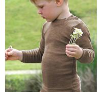 Baby-Shirt, langarm, Gr:-74/80 Farbe:-Walnuss