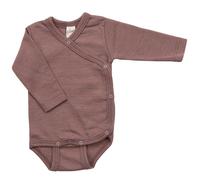 Wolle Seide Wickelbody langarm mauve 68