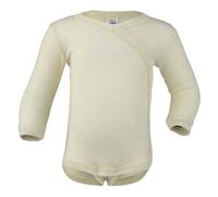 Wolle Seide Wickelbody langarm natur 50/56