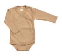 Wolle Seide Wickelbody langarm sand 62