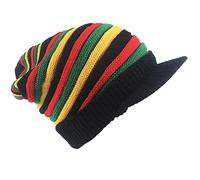 Wolle Stricken Rasta Hut Reggae Jamaikanische Kappe Bunte Beanie Hut Häkeln Gestrickt Slouchy Baggy Cap