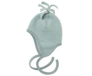Wollfleece Babymütze Zipfel bergblau 86/92