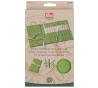 Prym Wollhäkelnadel-Set in Nadeltasche Bambus (Stärken 3,5-8,0 mm)