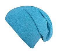 Wollhuhn ÖKO Jungen/Mädchen Bequeme Weiche Long Beanie/Mütze/Beanie-Mütze/Strickmütze/Kindermütze Jersey Gefüttert Übergangszeiten (Öko-Stoffe/Bio) (LB Bicolor Petrol/Anthrazit, S)