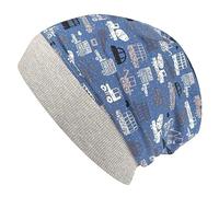 Wollhuhn ÖKO Leichte Mädchen/Jungen Beanie-Mütze Bündchen Elastisch Übergangszeit/Sommer Kinder-Mütze Baumwolle (Öko-Stoffe, Bio) (DE/NL/SE/PL, Numerisch, 52, 54, Baustelle Jeansblau)