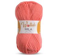 Wollidu Mila Garn zum Häkeln und Stricken 1 x 50g/133m Strickgarn 100% Polyacryl Häkelgarn Lachs
