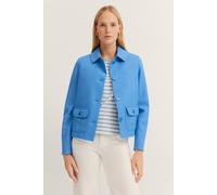 Wolljacke BUGATTI, Damen, Gr. 36, blau (320, hellblau), 100% Wolle, unifarben, regular fit, normaler Saum, Jacken, aus 100 % Wolle (99145945-36) 320, hellblau