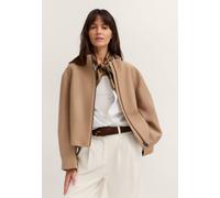 Wolljacke BUGATTI "Loose Fit", Damen, Gr. 40, 70, braun, 100% Wolle, unifarben, loose fit, Jacken, aus einem italienischen Oberstoff (33377838-40) 70, braun