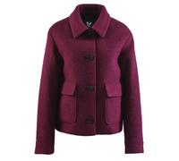 Wolljacke FUCHS SCHMITT "Wolljacke", Damen, Gr. 44, rot (dunkelrot), Web, Obermaterial: 75% Wolle, 25% Polyester, unifarben, regular fit normal, Rundhals, eingesetzt gerader Abschluss, Jacken Wolljack