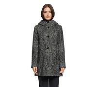 Wolljacke GIL BRET, Damen, Gr. 36, schwarz (schwarz, cream), Obermaterial: 52% Schurwolle, 17% Polyester, 16% Polyacryl, 15% Wolle, meliert, regular fit ca. Mitte Oberschenkel, gerader Abschluss, Jack