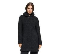 Wolljacke GIL BRET, Damen, Gr. 44, schwarz, grau, Web, Obermaterial: 32% Baumwolle, 27% Polyester, 18% Wolle, 18% Polyacryl, 5% sonstige Fasern, unifarben, tailliert ca. Mitte Oberschenkel, Rundhals, 