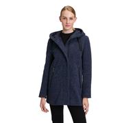 Wolljacke GIL BRET, Damen, Gr. 48, blau (moonlight blau melange), Web, Obermaterial: 32% Baumwolle, 27% Polyester, 18% Wolle, 18% Polyacryl, 5% sonstige Fasern, unifarben, bequem Po-bedeckend, Rundhal