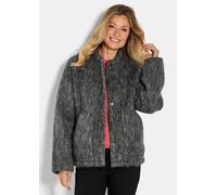 Wolljacke in Fell-Optik grau 48