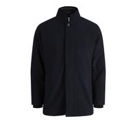 Wolljacke JACK & JONES "JJEHARRISON WOOL JACKET SN", Herren, Gr. S, schwarz navy pattern:herringbone, Web, Obermaterial: 55% Polyester, 40% Wolle, 5% sonstige Fasern, unifarben, normal Po-bedeckend, R