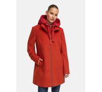 Wolljacke MANISA, Damen, Gr. 46, mandarine, Web, Obermaterial: 50% Wolle, 50% Polyester. Futter: 100% Polyester, unifarben, normal kniefrei, Rundhals, Jacken, mit herausnehmbarer Kapuze (41293640-46)