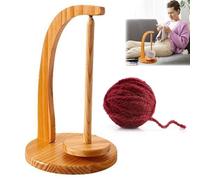 Wollknäuelhalter, Wollabwickler Holz, Tragbarer Garnhalter aus Holz, Wollwickler Rotierender Holz, Wollhalter Häkel Strick Zubehör, Häkelgeschenk für Strickliebhaber, für Häkelliebhaber