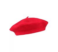 Loevenich Baskenmütze aus Wolle Damen rot, ONE SIZE
