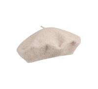 Loevenich Baskenmütze aus Wolle Damen sand, ONE SIZE