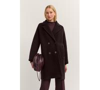 Wollmantel BUGATTI "Flexcity", Damen, Gr. 38, 690, rost, 75% Wolle, 25% Polyamid, unifarben, regular fit, normaler Saum, Mäntel, im Regular Fit und Oversized-Optik mit Reverskragen (48248130-38) 690,
