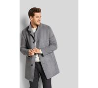 Wollmantel BUGATTI, Herren, Gr. 52, grau (hellgrau), 40% Wolle, 30% Polyamid, 30% Lyocell, unifarben, normal, normaler Saum, Mäntel Wollmantel, aus Wollmix (11792733-52)