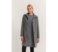 Wollmantel BUGATTI "Modern Fit", Damen, Gr. 38, 270, dunkelgrau, 52% Polyester, 25% Polyacryl, 23% Wolle, unifarben, normal, normaler Saum, Mäntel, mit Flexcity Stretch und Stehkragen (22960607-38) 27