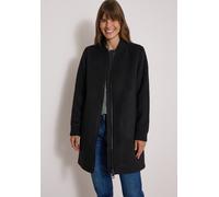 Wollmantel CECIL, Damen, Gr. M (40), schwarz, Stoff, Oberstoff: 72% Polyester, 25% Wolle, 3% Polyacryl. Futter: 100% Polyester, unifarben, comfort fit ca. Mitte Oberschenkel, Rundhals, Bündchen, Mänte
